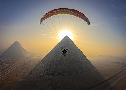 Paramotor Experience Over the Giza Pyramids